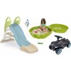 Set šmykľavka a vodnou hrou a odrážadlo so zvukom Toboggan GM Slide Life Smoby dĺžka šmyku 150 cm a dvojdielne pieskovisko Mušľa