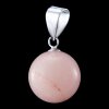 Silver.ag Prívesok strieborný, svetloružový jadeit P1087