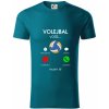 Volejbal volá - Tričko z organickej bavlny - 2XL ( Petrolejová )
