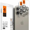 Spigen Optik.tR Sklo pre kameru (2 ks) - iPhone 14 Pro / 14 Pro Max / 15 Pro / 15 Pro Max - Natural Titanium