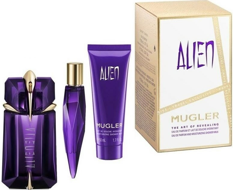 Thierry Mugler Alien EDP 60 ml + EDP 10 ml + sprchový gél 50 ml pre ženy darčeková sada