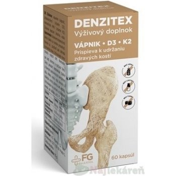 Denzitex Vápnik Vitamín D3 a K2 60 kapsúl