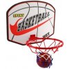 Basketbalový kôš drevo/kov/sieťka/lopta s pumpičkou