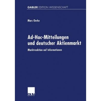 Ad-Hoc-Mitteilungen Und Deutscher Aktienmarkt