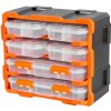 Plastový organizér, 6 uzatvárateľných boxov - TC320672