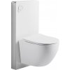 CERANO - Kompletný WC set sanitárny splach. modul - biela matná + WC závesné Cesso, Vortex Rimless + Slim/UF sedátko - biela matná - 49x36 cm