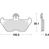 TRW ZF BRZDOVÉ DOŠTIČKY KH407 KH246 SINTER STREET BMW K1 88-93, K 100 89-92, R 1100 GS / R / RS / RT / S / ST 93-06, R 1150,GS 99-01, K 1200 LT / RS 97-00, R 1200 C 98-02, Predný