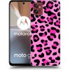Picasee silikónový čierny obal pre Motorola Moto G32 - Pink Tiger