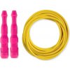 Ninja Rope - Švihadlo na kondícii, nastaviteľná dĺžka, vhodné ako parťák do fitka. Vyber farbu rukovätí:: Ružové, Vyber priemer lanka:: 4 mm – ľahšie a rýchlejšie (odporúčané pre ženy a deti), Farba l