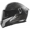 prilba N401 Crower NOX black matt silver 2025 Veľkosť: S, Veľkost: S
