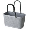 Plastová kabelka/nákupný košík - šedý