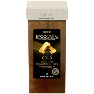 Arcocere Professional Wax Oro Puro Gold epilačný vosk s trblietkami náhradná náplň 100 ml