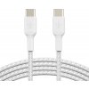 Belkin CAB004bt1MWH oplétaný USB-C - USB-C, 1m, bílý