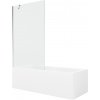 MEXEN/S - Cubik obdĺžniková vaňa 170 x 70 cm s panelom + vaňová zástena 100, transparent, chróm 550317070X9510000001