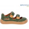 Protetika - barefoot polootvorené topánky TERY green TOP AKCIA!-v ext. sklade