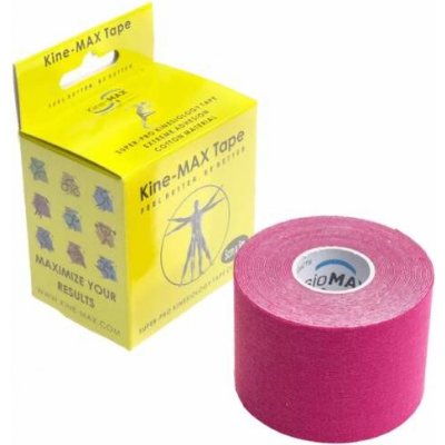 KINE-MAX Super-pro cotton kinesiology tape ružová tejpovacia páska 5 cm x 5 m 1 ks - KinesioMax Tape ružová 5cm x 5m