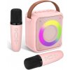 ZESTAW KARAOKE LED BLUETOOTH BEZPRZEWODOWY 2 MIKROFONY SOUNIX