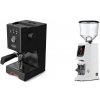 Gaggia Classic UP, black + Eureka Atom W 65, white