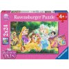 RAVENSBURGER Puzzle Disney princeznej a ich maznáčikovia 2x24 dielikov