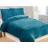 Jahu Obliečky mikroplyš 140x200 + 70x90 cm - Trojica petrolejová