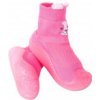 Ponožky s gumenou podrážkou na učenie chôdze či kúpanie FUXIA (ružová) EU 22