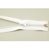 Deliteľné plastové špirálové bundovej zipsy rôzne farby - dĺžka 30 cm - 90 cm 75 cm biela