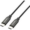 Kábel GoGEN USB-C / USB-C, 1m, opletený, 100W (USBCC100MM02) čierny