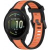Remienok Sport Wristband čierno-oranžový pre Garmin Forerunner 165 20mm