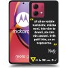 Picasee silikónový čierny obal pre Motorola Moto G84 5G - Kazma - SVĚT PATŘÍ TĚM, CO SE NEPOSEROU