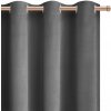 XZHome (dodávateľ) Zatemňovací velúrový záves – tmavosivý, jednofarebný, 1 ks Veľkosť: 145x250 na krúžky
