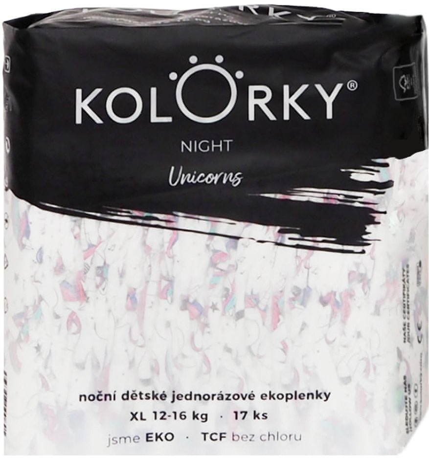 KOLORKY NIGHT jednorožci XL 12-16 kg 17 ks