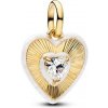 Zlátený visiaci prívesok PANDORA Žiarivé srdce 764409C01