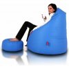 zdravsi-spanok Sedací vak Active ekokoža: E10 - Modrá svetlá