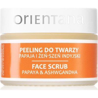 Orientana Papaya & Ashwagandha Face Scrub hydratačná pleťová maska 50 g