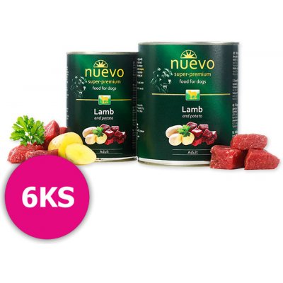 NUEVO dog Adult Lamb & Potato 6 x 400 g