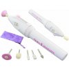 Elektrická frézka na nechty (Elektrická frézka na manikúru a pedikúru s nastaviteľnou rýchlosťou a sadou nástavcov)