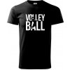 Volleyball nápis - Klasické pánske tričko vyššej gramáže - M ( Čierna )