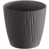 Prosperplast Kvetináč + miska Sandy P 16,8 cm antracit