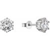 Strieborné náušnice MIA 11M00002 moissanite