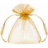 Party Zlaté organzové vrecká 10 cm – darčekové balenie (10 ks)