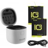 TELESIN GP-BTR-905-GY-B 3-slot waterproof charger Allin box for GoPro Hero 9 / Hero 10 + 2 batteries ()
