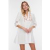 Trendyol Beige Mini Woven Lace Detailed 100% Cotton Beach Dress šedá 36 Trendyol 8682165305903