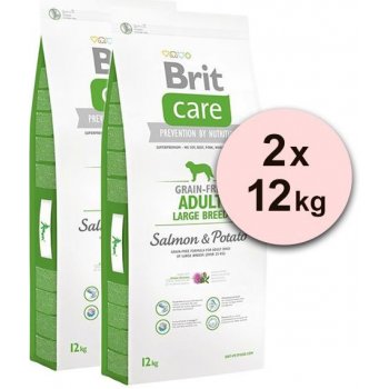 Brit Care Grain-free Adult Large Breed Salmon & Potato 2 x 12 kg