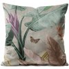 Soovi Home Obliečka na vankúš Tropical Garden – jemný botanický vzor na béžovom podklade Veľkosť: 40x40 velúr