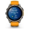 Garmin - fenix 8 Solar Sapphire - 51 mm - Titanium with Amp Yellow | Graphite Silicone Band, EU