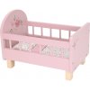 Little Dutch Postieľka pre bábiky drevená s perinkou Pink