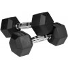 Rebel RBA-2325-06 Pogumované litinové činky HEX 2 x 6 kg