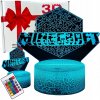 Nočná lampa Creative viacfarebná LED Minecraft s diaľkovým ovládaním