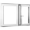 Dvojkrídlové plastové okno so štulpom trojsklo REHAU Smartline+ - SKLADOVÉ-OKNÁ.sk - 1350 x 1100