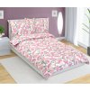 Bellatex Povlečení krep, Vějíř růžová - 140x200, 70x90 cm